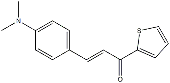 (E)-3-(4-ジメチルアミノフェニル)-1-(2-チエニル)-2-プロペン-1-オン 化学構造式