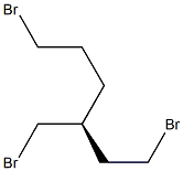[S,(-)]-1,6-Dibromo-3-(bromomethyl)hexane Struktur