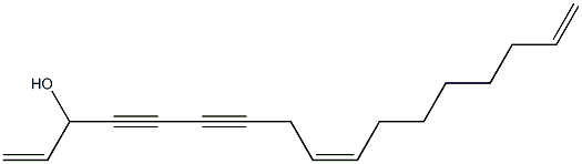 (Z)-1,9,16-Heptadecatriene-4,6-diyn-3-ol Struktur