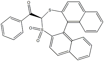 (S)-4-Benzoyldinaphtho[2,1-d:1',2'-f][1,3]dithiepin 3,3-dioxide Struktur