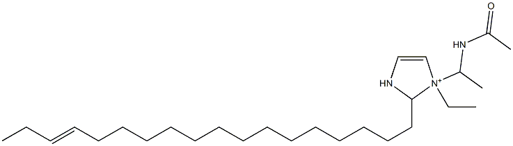 1-[1-(Acetylamino)ethyl]-1-ethyl-2-(15-octadecenyl)-4-imidazoline-1-ium Structure