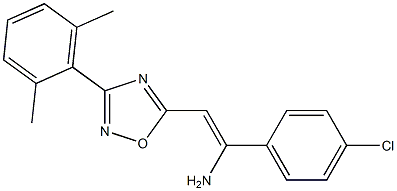 5-[(Z)-2-アミノ-2-(4-クロロフェニル)エテニル]-3-(2,6-ジメチルフェニル)-1,2,4-オキサジアゾール 化学構造式