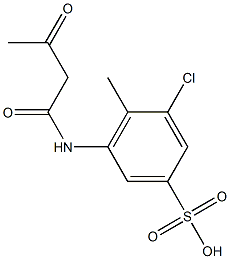 5-(Acetoacetylamino)-3-chloro-4-methylbenzenesulfonic acid Structure