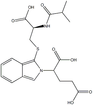 S-[2-(1,3-Dicarboxypropyl)-2H-isoindol-1-yl]-N-isobutyryl-L-cysteine Structure