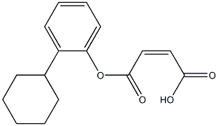 Maleic acid hydrogen 1-(o-cyclohexylphenyl) ester Structure