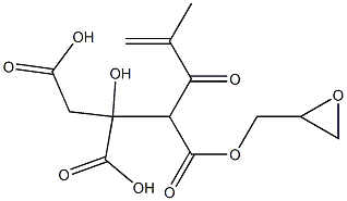 Methacryloylcitric acid glycidyl ester Struktur