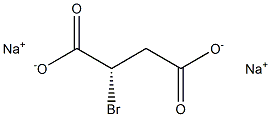 [S,(-)]-2-ブロモこはく酸ジナトリウム 化学構造式