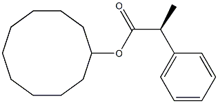 [S,(+)]-2-Phenylpropionic acid cyclodecyl ester 结构式