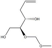 (4S,5S)-5-メトキシメトキシ-1-ヘキセン-4,6-ジオール 化学構造式