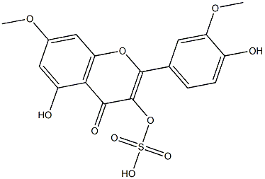 Quercetin 3',7-dimethyl ether 3-sulfate,,结构式