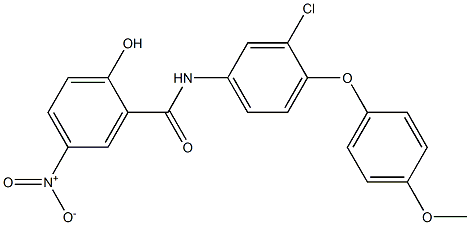 2-Hydroxy-5-nitro-N-[3-chloro-4-(4-methoxyphenoxy)phenyl]benzamide