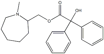 Benzilic acid 1-methylhexahydro-1H-azepin-2-ylmethyl ester Structure