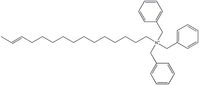 (13-ペンタデセニル)トリベンジルアミニウム 化学構造式