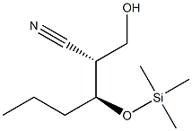 (2R,3S)-2-(Hydroxymethyl)-3-(trimethylsilyloxy)hexanenitrile Struktur