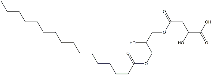 L-Malic acid hydrogen 4-(2-hydroxy-3-hexadecanoyloxypropyl) ester Struktur