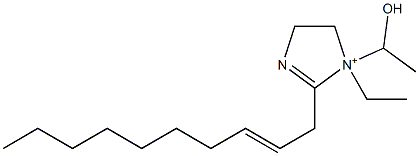 2-(2-Decenyl)-1-ethyl-1-(1-hydroxyethyl)-2-imidazoline-1-ium Structure
