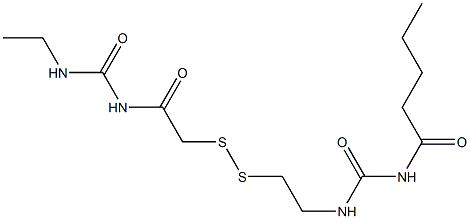 1-Pentanoyl-3-[2-[[(3-ethylureido)carbonylmethyl]dithio]ethyl]urea