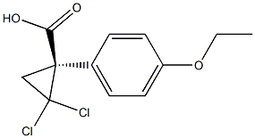 (R)-2,2-Dichloro-1-(4-ethoxyphenyl)cyclopropane-1-carboxylic acid Structure