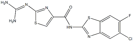  2-(Diaminomethyleneamino)-N-(5-chloro-6-fluoro-2-benzothiazolyl)thiazole-4-carboxamide
