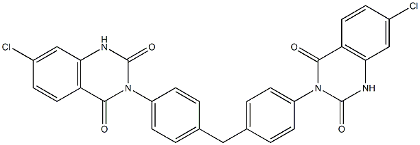 3,3'-[Methylenebis(4,1-phenylene)]bis[7-chloroquinazoline-2,4(1H,3H)-dione] Structure
