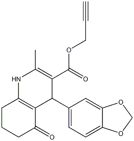 1,4,5,6,7,8-Hexahydro-5-oxo-2-methyl-4-(1,3-benzodioxol-5-yl)quinoline-3-carboxylic acid (2-propynyl) ester|