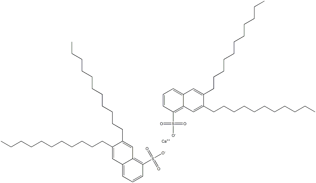 Bis(6,7-diundecyl-1-naphthalenesulfonic acid)calcium salt Structure