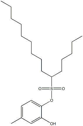 6-Pentadecanesulfonic acid 2-hydroxy-4-methylphenyl ester Structure