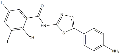 2-Hydroxy-3,5-diiodo-N-[5-[4-aminophenyl]-1,3,4-thiadiazol-2-yl]benzamide