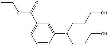 3-[ビス(3-ヒドロキシプロピル)アミノ]安息香酸エチル 化学構造式