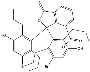 1,1-Bis(3-bromo-5-hydroxy-2,6-dipropylphenyl)-1,3-dihydro-3-oxoisobenzofuran-7-carboxylic acid Structure