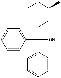 (-)-[(R)-3-Methylpentyl]diphenylmethanol Struktur