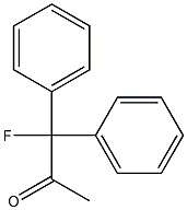 1-フルオロ-1,1-ジフェニルアセトン 化学構造式