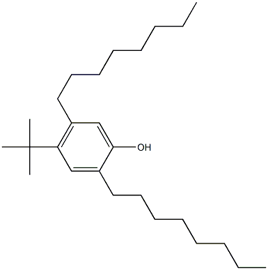 4-tert-Butyl-2,5-dioctylphenol Structure