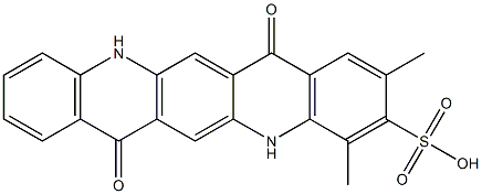 5,7,12,14-Tetrahydro-2,4-dimethyl-7,14-dioxoquino[2,3-b]acridine-3-sulfonic acid Structure