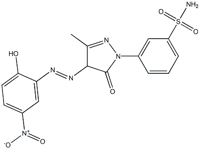 3-[4-(2-Hydroxy-5-nitrophenylazo)-3-methyl-5-oxo-2-pyrazolin-1-yl]benzenesulfonamide