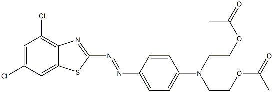 2-[4-[Di(2-acetyloxyethyl)amino]phenylazo]-4,6-dichlorobenzothiazole Structure