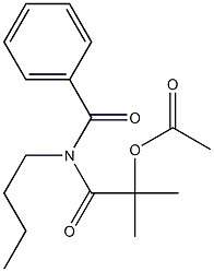 N-(2-Acetyloxy-2-methylpropionyl)-N-butylbenzamide Struktur