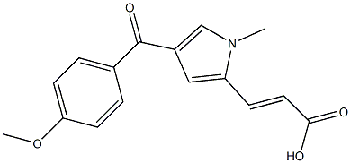 (E)-3-[1-Methyl-4-[4-methoxybenzoyl]-1H-pyrrol-2-yl]acrylic acid 结构式