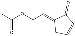 5-[(E)-2-アセチルオキシエチリデン]-2-シクロペンテン-1-オン 化学構造式