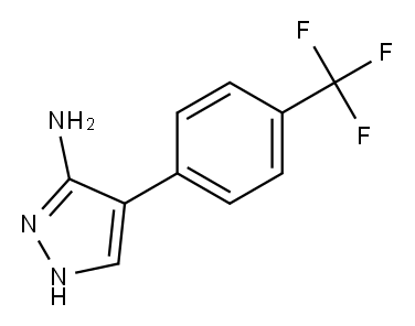4-[p-(Trifluoromethyl)phenyl]-1H-pyrazol-3-amine Struktur