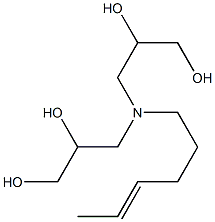 3,3'-(4-Hexenylimino)bis(propane-1,2-diol) 结构式