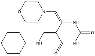 (5Z,6E)-5,6-Dihydro-5-cyclohexylaminomethylene-6-morpholinomethylenepyrimidine-2,4(1H,3H)-dione