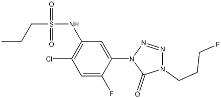 1-(2-Fluoro-4-chloro-5-propylsulfonylaminophenyl)-4-(3-fluoropropyl)-1H-tetrazol-5(4H)-one Structure
