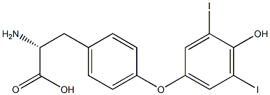 (R)-2-Amino-3-[4-(4-hydroxy-3,5-diiodophenoxy)phenyl]propanoic acid Structure