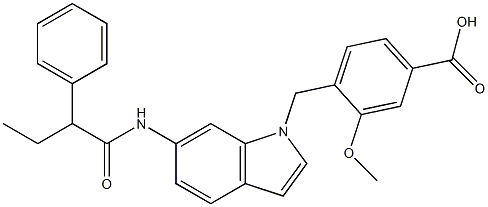 4-[6-[2-Phenylbutyrylamino]-1H-indol-1-ylmethyl]-3-methoxybenzoic acid