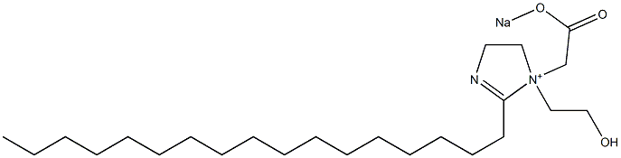 [2-Heptadecyl-4,5-dihydro-1-(2-hydroxyethyl)-1-[2-oxo-2-(sodiooxy)ethyl]-1H-imidazol]-1-ium Structure
