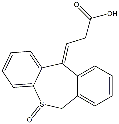 (E)-3-[(6,11-ジヒドロジベンゾ[b,e]チエピン5-オキシド)-11-イリデン]プロピオン酸 化学構造式