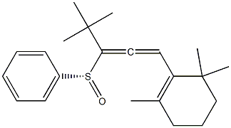 2-[(R)-4,4-Dimethyl-3-phenylsulfinyl-1,2-pentadien-1-yl]-1,3,3-trimethyl-1-cyclohexene 结构式