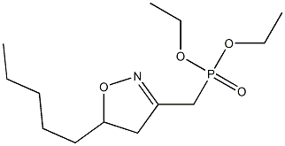 (5-ペンチル-2-イソオキサゾリン-3-イル)メチルホスホン酸ジエチル 化学構造式