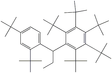 1-(ペンタ-tert-ブチルフェニル)-1-(2,4-ジ-tert-ブチルフェニル)プロパン 化学構造式